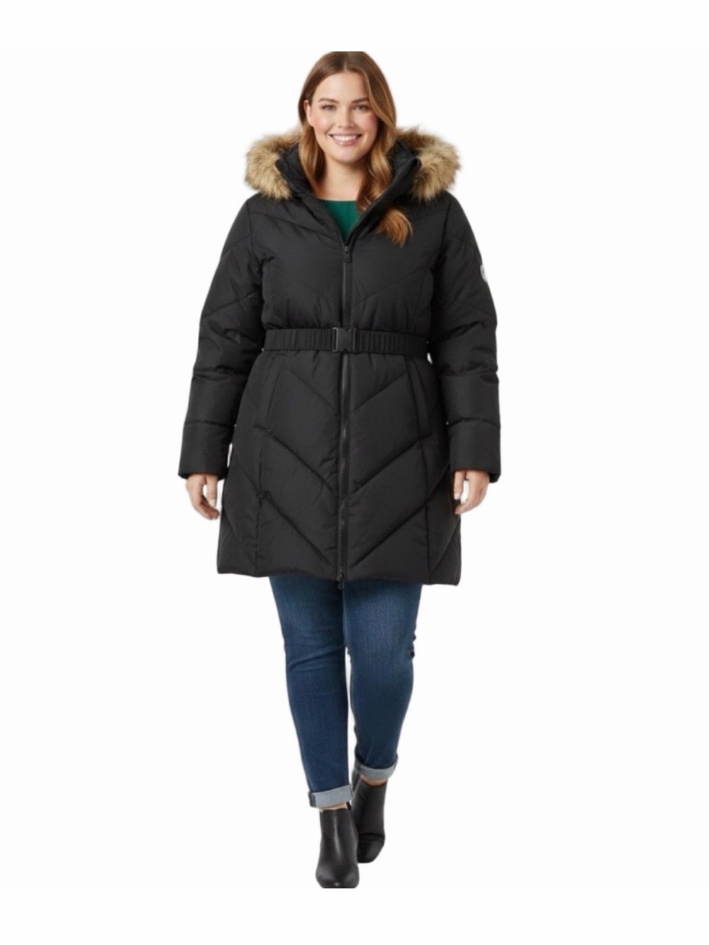 Black Down Filled Lady Woman 2X Reitman Warmest Winter Snow Jacket Coat NEW Tags